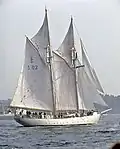 Le voilier au large de Kieł en 1972.