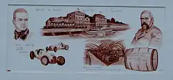 Photographie d'une peinture murale en hommage à la famille Caracciola à Remagen.