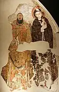 Vierge à l'enfant et évêque Marianos (XIe siècle, Faras)