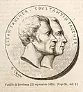 Les frères Faucher, gravure de 1864.