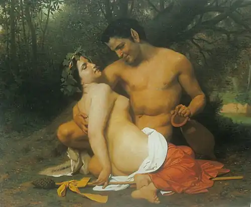 William Bouguereau, Faune et bacchante (1861), Bruce Museum of Arts and Science&nbsp;(en).