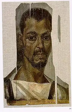 Portrait d'homme, Antinoé, entre 190 et 230 apr. J.-C. Musée du Louvre