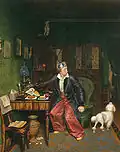 Petit-déjeuner d'un aristocrate, 1849-1850. Huile sur toile, 51&nbsp;×&nbsp;42&nbsp;cm. Galerie Tretiakov de Moscou.