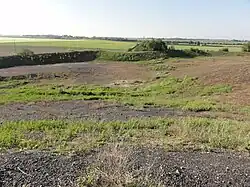Le terril exploité.