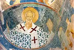 Fresque de Saint Nicolas au monastère de Ferapontov.