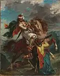 Eugène Delacroix, Un Turc se rendant à un cavalier grec, 1856.