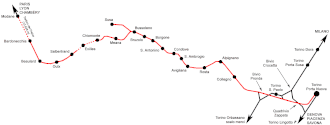 Voir la carte de la ligne.