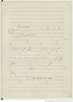page du manuscrit.
