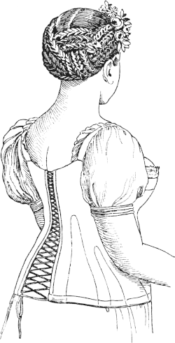 Corset vu de dos.