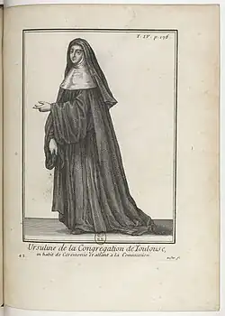 Habit pour les cérémonies et la communion de la congrégation de Toulouse
