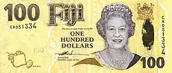 Billet de 100&nbsp;dollars des Fidji (avant 2012).