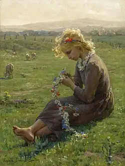 Fillette à la guirlande de fleurs (collection particulière).