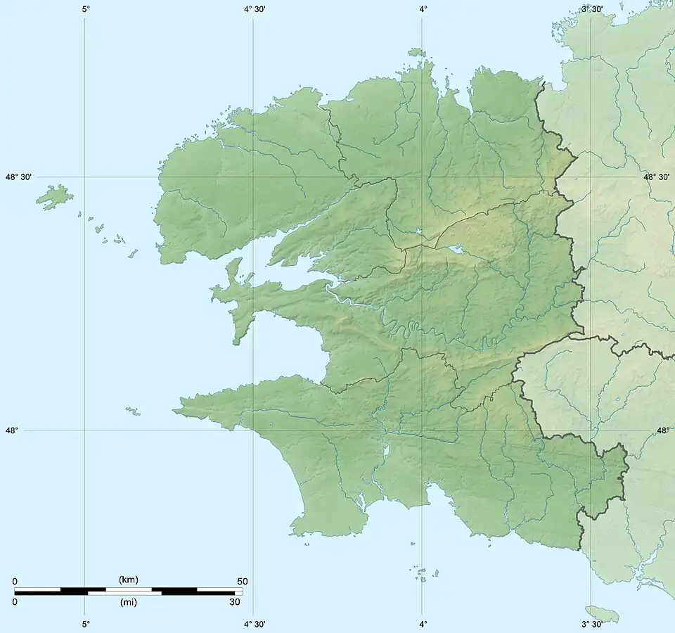 Voir sur la carte topographique du Finistère