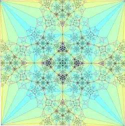 Fractale générée par une finite subdivision rule (en) pour un nœud alterné (en).