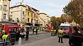 Recherche et évacuation d'habitants de l'hôtel particulier.
