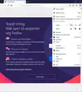 Firefox en langue kabyle utilisant l'alphabet latin.