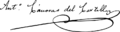 Signature de Antonio Cánovas del Castillo