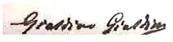 signature de Gialdino Gialdini