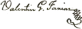 Signature de Valentín Gómez Farías