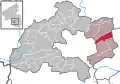 Localisation de Fischbach dans la Verbandsgemeinde et dans l'arrondissement.