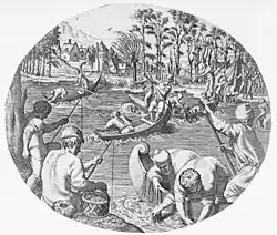 Scène de pêche.