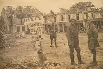 Troupes américaines à Fismes en 1918.