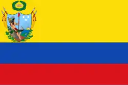 1er&nbsp;drapeau de la Grande Colombie entre 1819 et 1820.