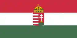 Drapeau du Royaume de Hongrie de 1869 à 1874.