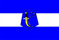 Drapeau de Préfecture de Marrakech ‘Amālat Murrākuṣ (arabe) Tamaẓlayt en Meṛṛakec (berbère)