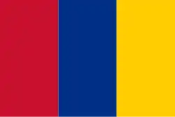 Drapeau de la république de Nouvelle-Grenade, en usage entre 1834 et 1858.