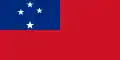 Première version du drapeau des Samoa occidentales (26 mai 1948)