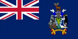 Drapeau de la Géorgie du Sud-et-les Îles Sandwich du Sud