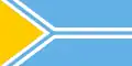 Drapeau de proportions 1:2, utilisé de 1992 à 2002.