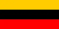 Drapeau de la république démocratique fédérative de Transcaucasie d'avril à mai 1918.