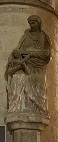 Sainte Anne et sa fille Marie lisant des psaumes.