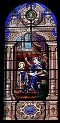 Blanche de Castille enseignant saint Louis.