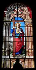 Le Sacré Cœur, saint patron du vicomte Christian Le Bouteiller (1837-1929).