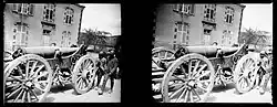 Vue d'ensemble d'un canon à Fleury-sur-Aire (1916).