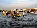 Le marché flottant.