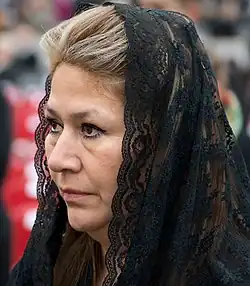 Floribeth Mora Diaz lors de la canonisation de Jean-Paul&nbsp;II
