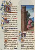 Psaume 122, Prière des malchanceux, f.52v (calligraphie de Jean Colombe ?).
