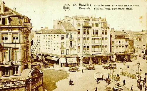 La place Fontainas au début du XXe siècle.