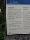Panneau posé près de la fontaine Sainte Haude.