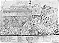 plan du château en 1682 avec le jardin de l'étang.