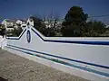 Vue de la fontaine de la Puebla de Híjar, en avril 2007