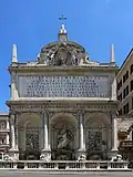 La fontaine de Moïse marque le terminus de l'acqua Felice sur le Quirinal.