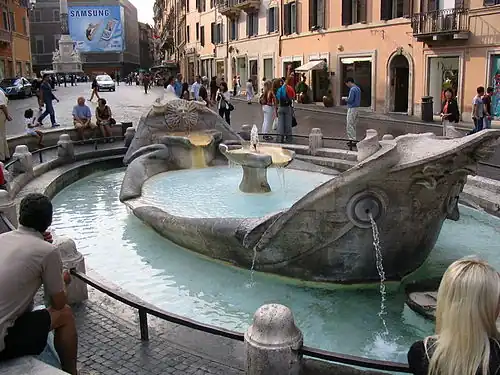 Fontaine Barcaccia à Rome (1627).