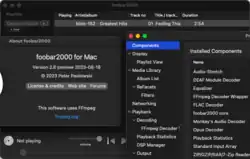 Description de l'image Foobar2000 v2.6 preview 2023-08-18 on macOS 11.7.7.png.