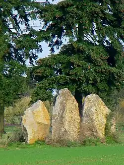 Pierres levées près du hameau des Vieilles Ventes.
