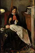 Waiting: an English fireside of 1854-55 par Ford Madox Brown